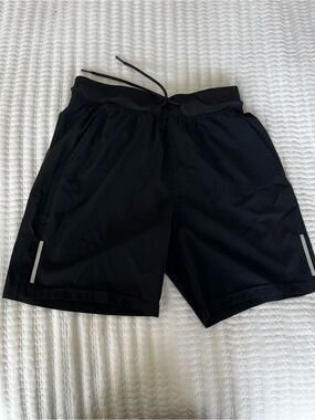 Jockey Black Athletic Shorts with Reflective Strips